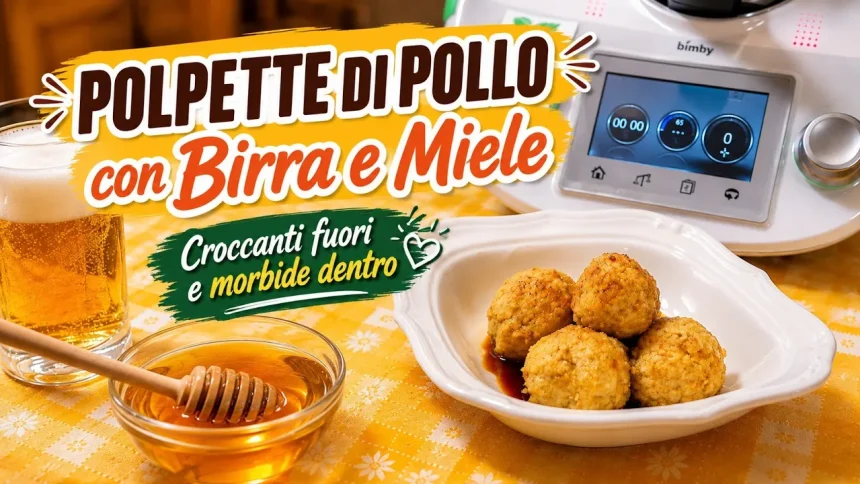 Polpette di pollo con birra e miele