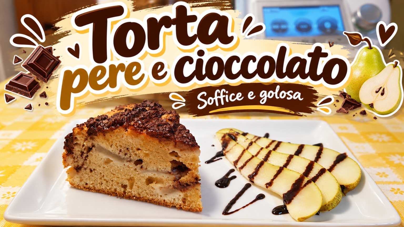 Torta pere e cioccolato