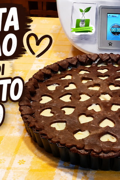Crostata al cacao con crema di cioccolato bianco