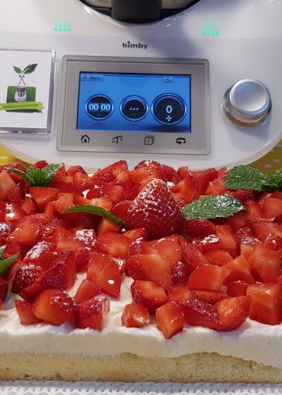 torta veloce panna e fragole