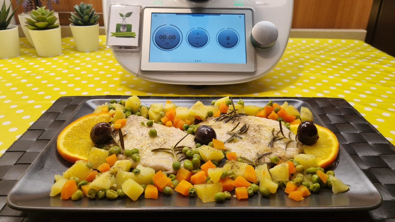 Scaloppine all'arancia con contorno