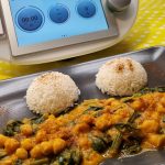Ceci e spinaci speziati con riso basmati