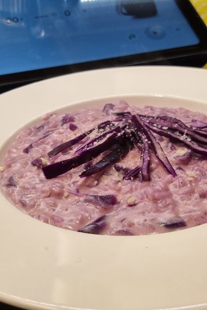 Risotto cacolo viola e robiola