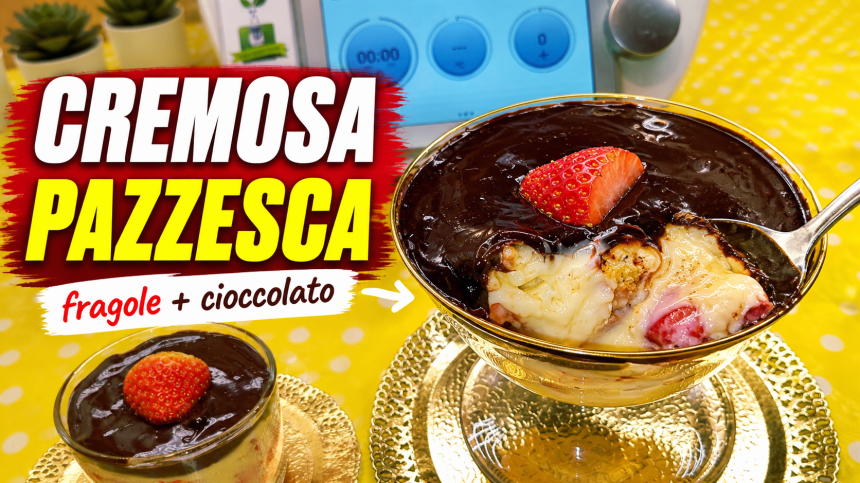 Cremosa alle fragole e cioccolato