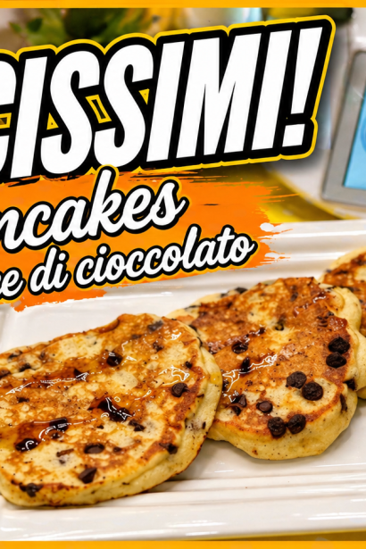 Pancakes con gocce di cioccolato