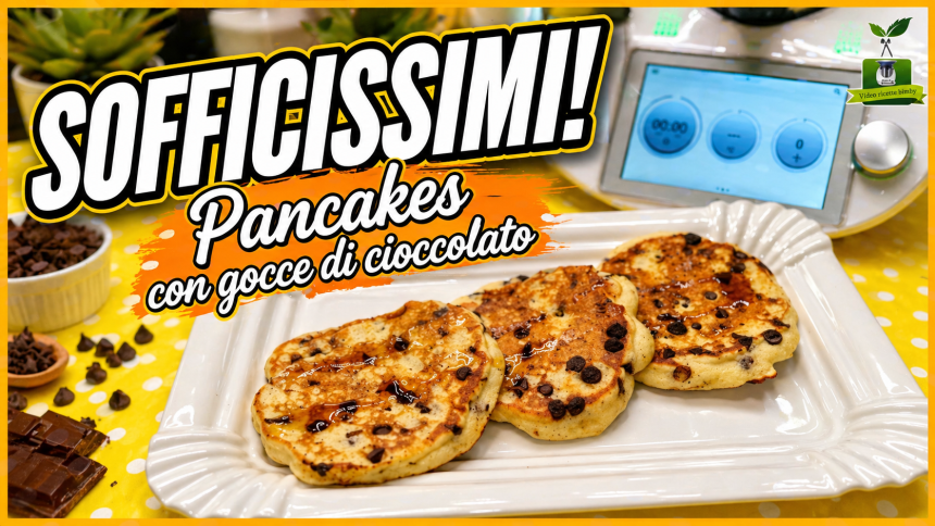 Pancakes con gocce di cioccolato