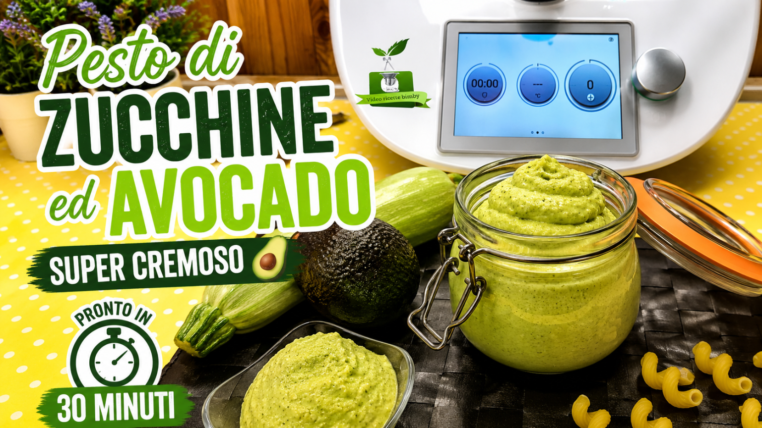 Pesto di zucchine ed avocado super cremoso