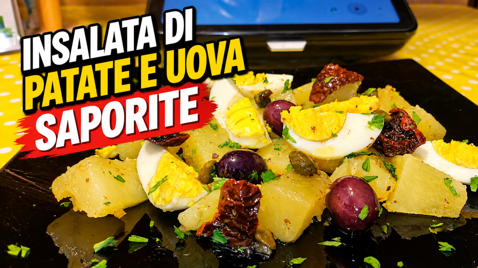 Insalata di patate e uova saporite