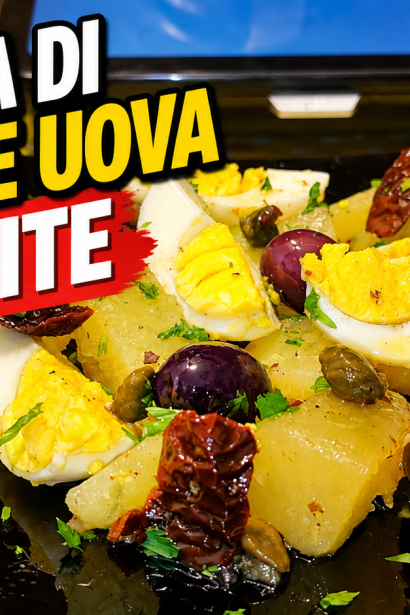 Insalata di patate e uova saporite