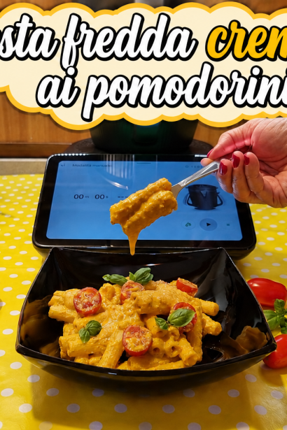 Pasta fredda cremosa ai pomodorini