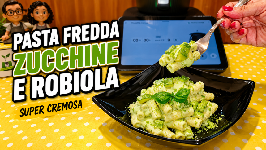 Pasta fredda zucchine e robiola