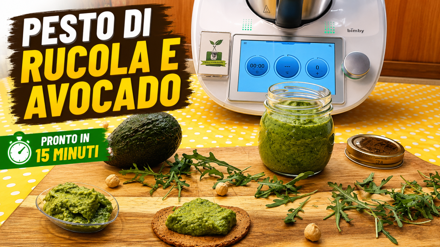 Pesto di rucola e avocado