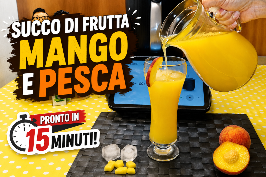 Succo di frutta mango e pesca