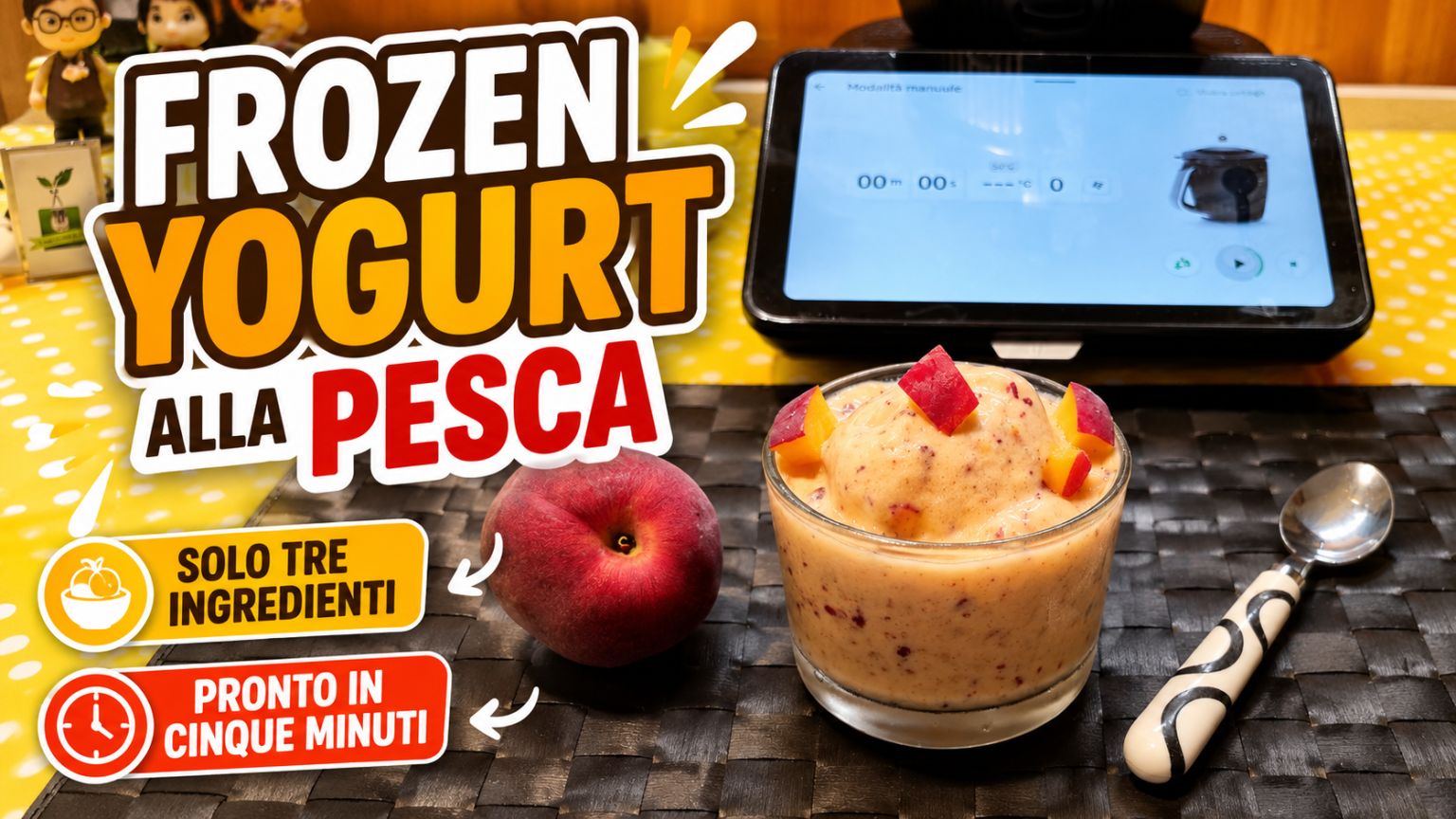 Frozen yogurt alla pesca